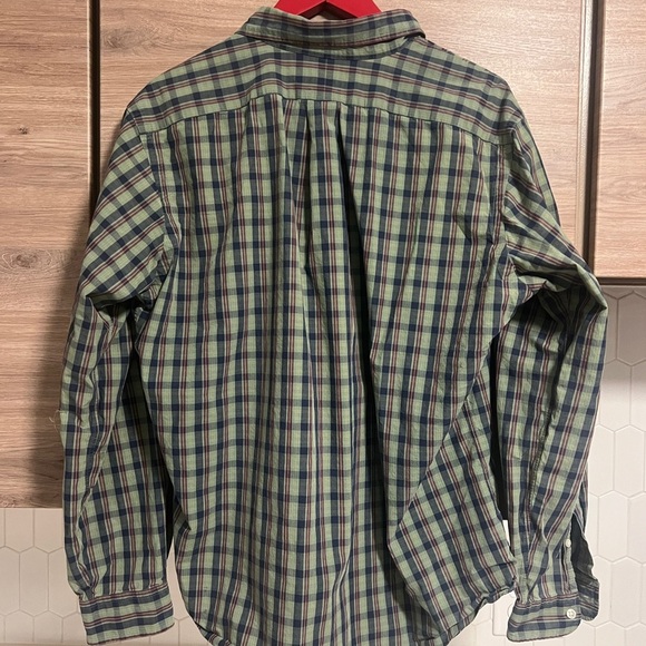 Men’s Ralph Lauren Green Long Sleeve Striped Button Down Large​ - Picture 4 of 4